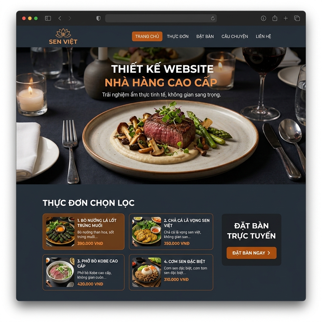 Thiết Kế Website Nhà Hàng Chuyên Nghiệp, Tối Ưu Chuyển Đổi 1 Thiết Kế Website Nhà Hàng Chuyên Nghiệp, Tối Ưu Chuyển Đổi